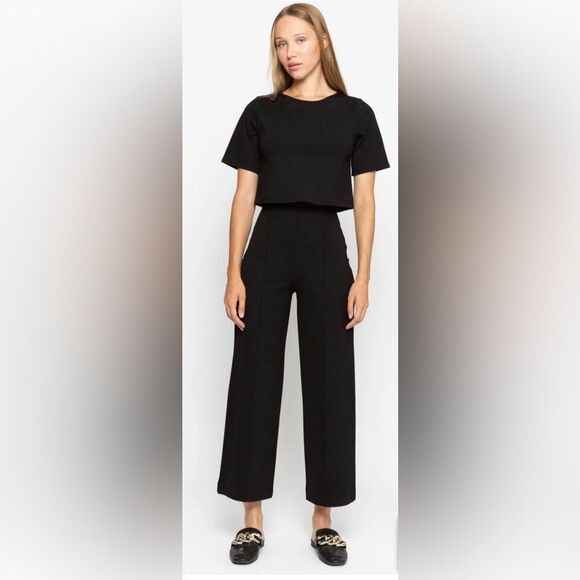 Black Ankle Cropped Pants - Picture 1 of 6